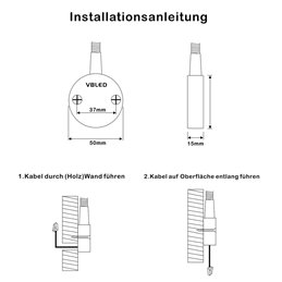 VBLED - LED-Lampe, LED-Treiber, Dimmer online beim Hersteller kaufen|LED 3W Wandleuchte mit 40cm Schwanenhals - Dimmbar - Schwarz