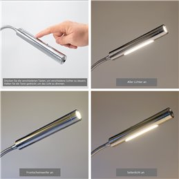 Set of 2 VBLED LED wall light two flames- 2X6W - 40cm gooseneck - DIMMABLE