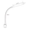 Set di 2 applique VBLED LED a due fiamme - 2X6W - collo d'oca da 40 cm - DIMMABILE