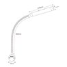 Set of 2 VBLED LED wall light two flames- 2X6W - 40cm gooseneck - DIMMABLE