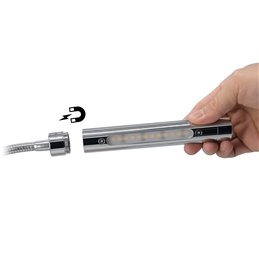 Set van 2 VBLED LED wandlampen met twee vlammen- 2X6W - 40cm zwanenhals - DIMMABLE