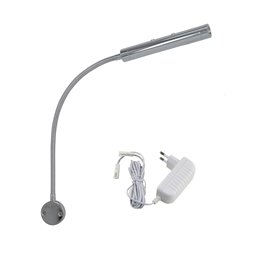 Set van 1 LED Wandlamp-3W Zwart - 40cm Zwanenhals - DIMMABELBAAR