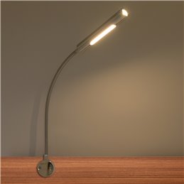 Set van 1 LED wandlamp-twee vlammen 6W - 40cm zwanenhals - DIMMABLE