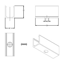 6 clip di montaggio da 3 cm per striscia LED al neon