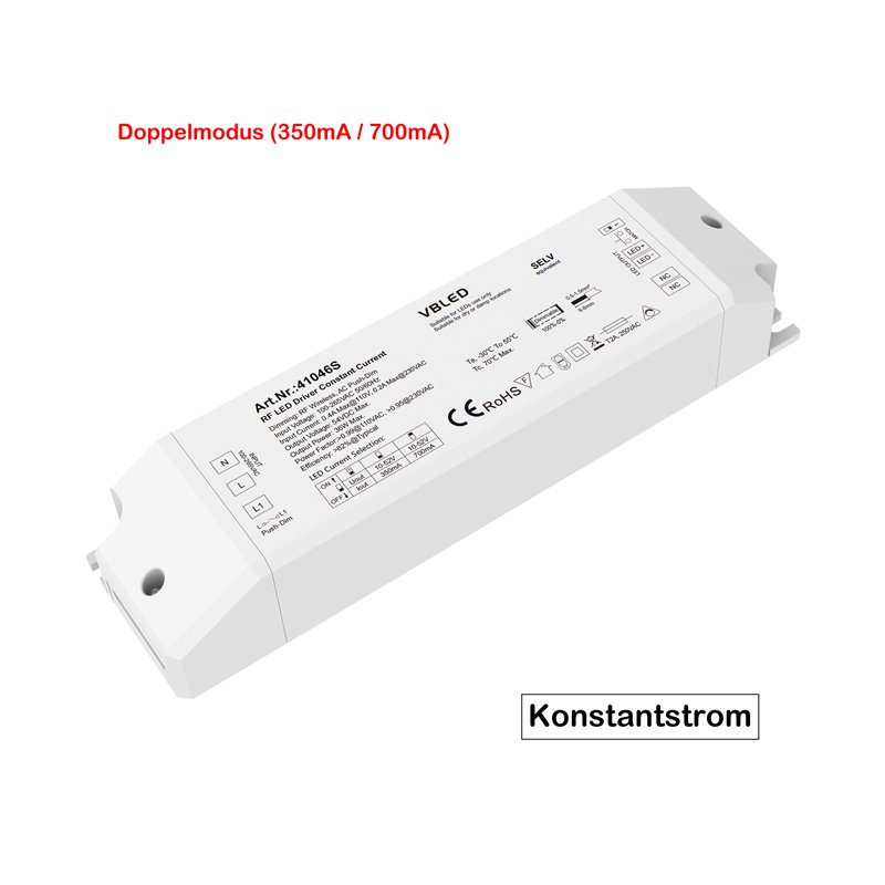 Driver Regulable Dali RF y Sistema de regulación PUSH CC