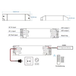 VBLED - LED-Lampe, LED-Treiber, Dimmer online beim Hersteller kaufen|"Inatus" Funk LED Netzteil Konstantspannung / 12V DC / 12W