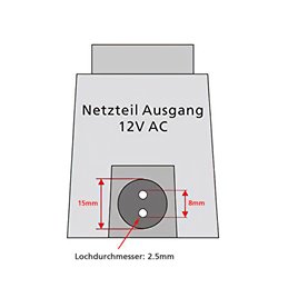 Alimentación exterior 12V AC 12W IP67