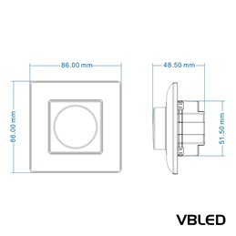 dimmer rotativo "INATUS" Regolazione continua della luminosità con ricezione RF