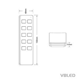 VBLED - LED-Lampe, LED-Treiber, Dimmer online beim Hersteller kaufen|"Inatus" RF Fernbedienung 1-Kanal 2.4G