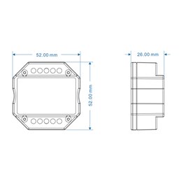 2.4G RF 230V AC LED Dimmer System 1 Canale Telecomando con Dimmer