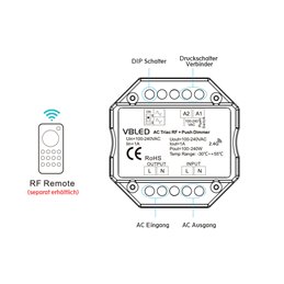 "iNatus" Interruptor dimmer universal 230V ESL LED hasta 345W