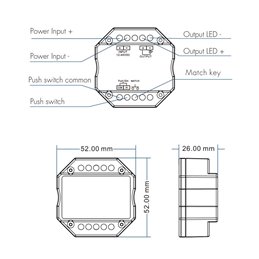 "INATUS" Wireless LED Dimmer - 12-48V DC