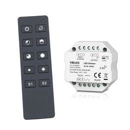 CONJUNTO "INATUS" VBLED - Regulador de intensidad 12-48V CC incl. mando a distancia de 4 canales