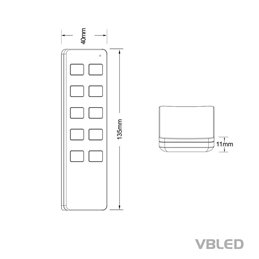 SET VBLED "INATUS" - Dimmer 12-48V DC incl. telecomando a 1 canale