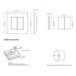 interrupteur de gradation sans fil "Inatus", pour une gradation confortable sans installation