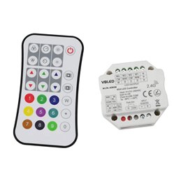 VBLED "Inatus" RF wall remote control and push-button switch Dimmer and colour temperature changer