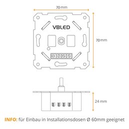 Dimmer rotativo LED universale Dimmer LED standard 230V