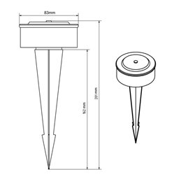 Interrupteur crépusculaire Gartus Max.54W pour éclairage de jardin 12V