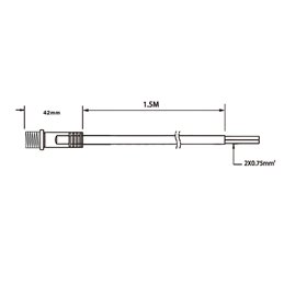 1.câble de rallonge de 5m 12V pour utilisation extérieure avec une prise femelle