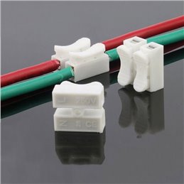 Kabelklem voor Electro Kabel Veer Draadconnector aansluitblok, Wit, CH-2