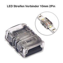 Conector de cableConectores profesionales para tiras LED monocolor -  Conectores de cable 10mm 2 PIN sin soldadura