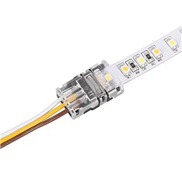 Conectores profesionales para tiras LED RGBW - Conectores de cable 12mm 5 PIN sin soldadura