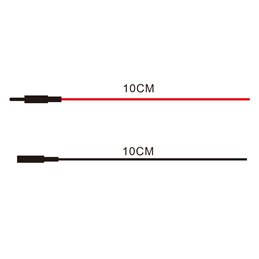 2er 10CM kabel met stekker en stopcontact