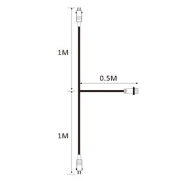 Cable distribuidor en Y de 2 vías Gartus 12 V para exteriores