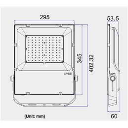 100W IP65 LED Projecteur Projecteur étroit Projecteur étanche Projecteur extérieur Projecteur extérieur