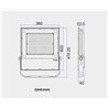 200W IP65 LED Proiettore Faretto Slim Proiettore impermeabile Faretto da esterno Faretto da esterno