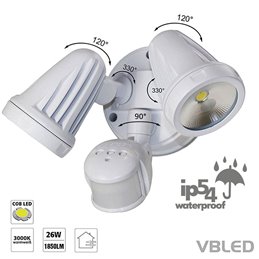 2x13W LED-armatuur met dubbele kop IP54