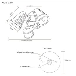 2x13W LED-armatuur met dubbele kop IP54