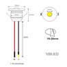 Set van 2 LED aluminium mini inbouwspots 1W warm wit