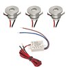 LED Aluminium Mini Recessed Spotlight Ceiling Light 1W Spot Set of 3