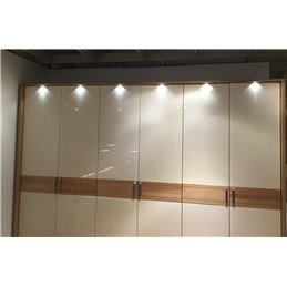 Juego de 4 mini focos empotrables de aluminio LED 3000K con transformador LED regulable - plata