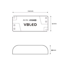 VBLED - LED-Lampe, LED-Treiber, Dimmer online beim Hersteller kaufen|8er-Set 1W LED Aluminium Mini Einbaustrahler warmweiß mit dimmbaren Netzteil - Schwarz