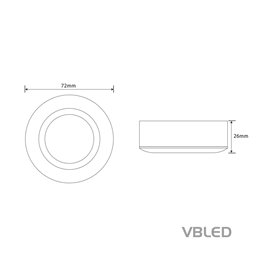 LED keuken onderkastverlichting, geborsteld roestvrij staal, 12V, 3.5W, warm wit