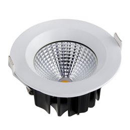 faretto da incasso 7W LED COB 3000K dimmerabile - rotondo - cromo - lucido