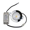 7W LED COB inbouwspot 3000K dimbaar - rond - chroom - glanzend