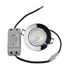 7W LED COB recessed spotlight 3000K dimmable - round - chrome - shiny