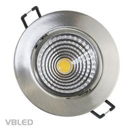 VBLED LED COB inbouwspot - hoekig - chroom - glanzend - 7W
