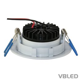 VBLED - LED-Lampe, LED-Treiber, Dimmer online beim Hersteller kaufen|VBLED LED COB Einbaustrahler - rund - weiß glänzend - 7W