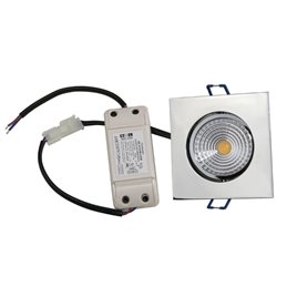 VBLED LED COB faretto da incasso - angolare - cromo - lucido - 7W