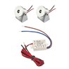 Set of 2 1W Mini Surface Mounted Spotlights Rotating & Swivelling 80lm warm white
