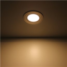 Set di 3 apparecchi LED da incasso e da superficie da 4W orientabili IP20 12V 3000K bianco caldo 175 lumen