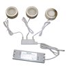 Set de 3 luminaires encastrés et en saillie LED 4W orientables IP20 12V 3000K blanc chaud 175 lumen