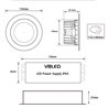 LED inbouwarmatuur 24W 230V IP65 + voedingseenheid Waterdicht