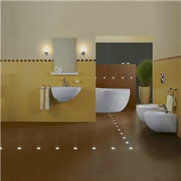 Juego de 6 mini luminarias LED empotrables en baño KIT 12V 3000K