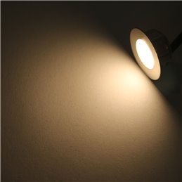 Mini apparecchio LED da incasso per bagno "Aldonna" - 0,3W - 12V DC con cavo di 7 metri