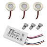 LED Mini LED badkamerinbouwarmatuur 3 KIT, roestvrij staal, IP67 waterdicht